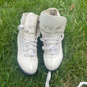 CCM Kids White Ice Skates